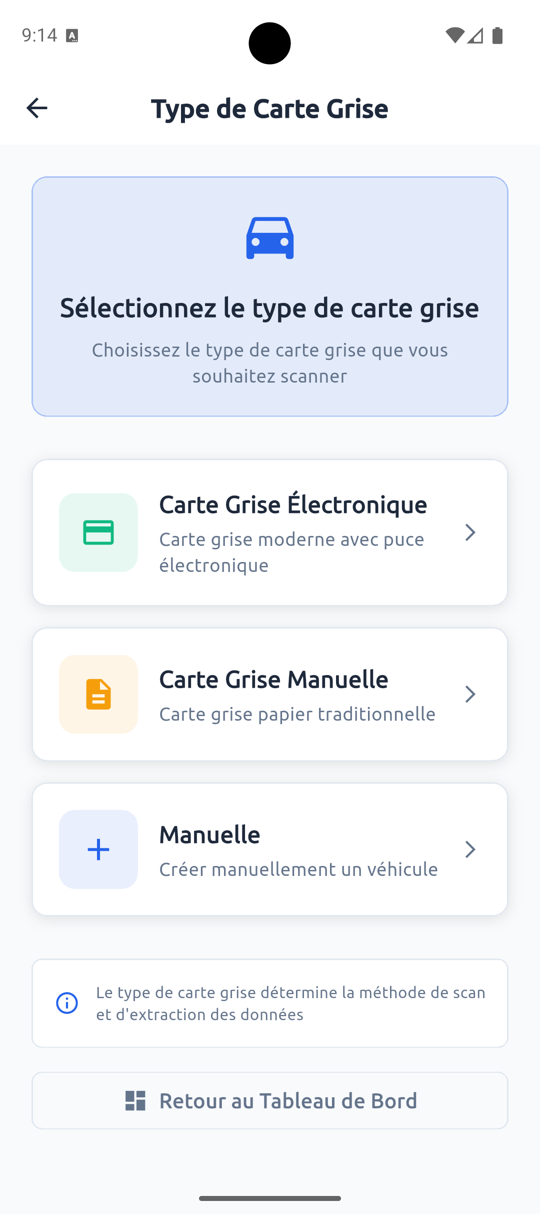 Scan carte grise - Solution flotte partenaires Yango